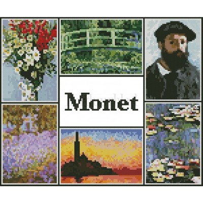 Borduurblad productfoto Monet Sampler- patroon