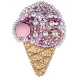 Borduurblad productfoto Borduurpakket PANNA Broche ‘Ice Cream’