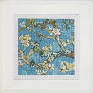 Borduurblad productfoto Borduurpakket Pako ‘Amandelbloesem van Vincent van Gogh’