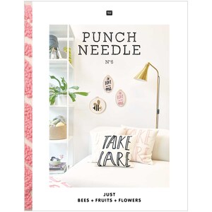 Borduurblad productfoto Boek Rico Design Punch Needle No. 6 Just Bees   Fruits   Flowers