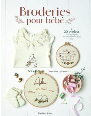 Borduurblad productfoto Boek Broderies pour bébé - Les Éditions de Saxe