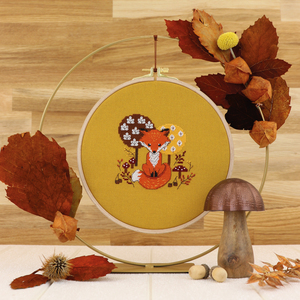 Borduurblad productfoto Patroon Herfst Vosje - Zweigart