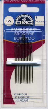 Borduurblad productfoto DMC BORDUURNAALDEN  NO.1-5 MET PUNT