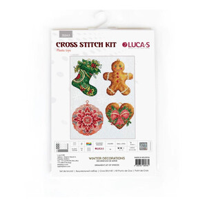 Borduurblad productfoto Borduurpakket Luca-S ‘Winter Decorations’ 2