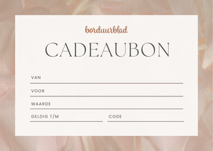 Borduurblad productfoto Cadeaubon